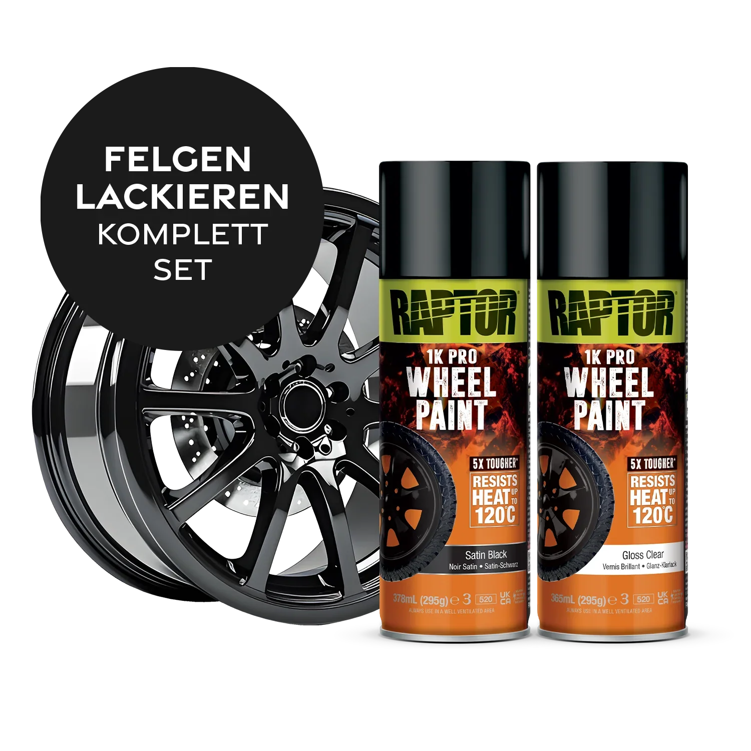 Kiezlack KIEZLACK Felgen-Lack Komplettset – 11-teilig inkl. RAPTOR Wheel Paint