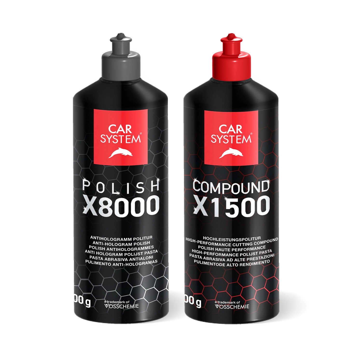 Carsystem Duo-Politur Set: X8000 AH + X1500 HC Carsystem Polish X8000 AH Anti Hologramm Politur 500 g