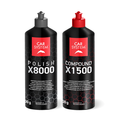 Carsystem Duo-Politur Set: X8000 AH + X1500 HC Carsystem Polish X8000 AH Anti Hologramm Politur 500 g