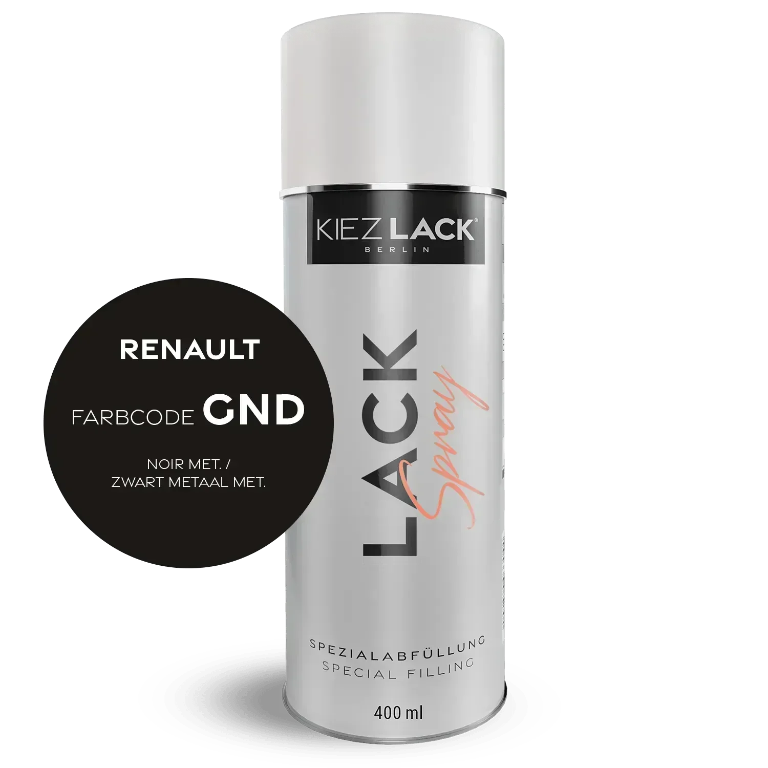 Kiezlack Autolack Spraydose Renault GND NOIR MET.