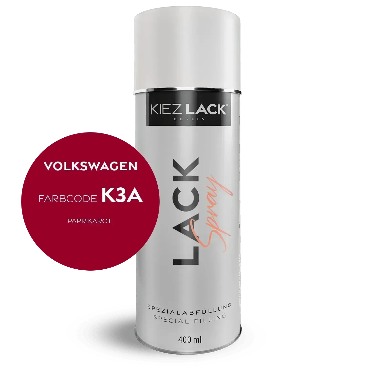 Kiezlack Lackspray Autolack Spraydose Volkswagen LK3A PAPRIKAROT
