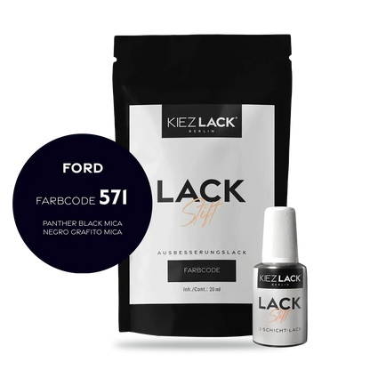 Kiezlack Lackstift Autolack Lackstift FORD 571 PANTHER BLACK MICA