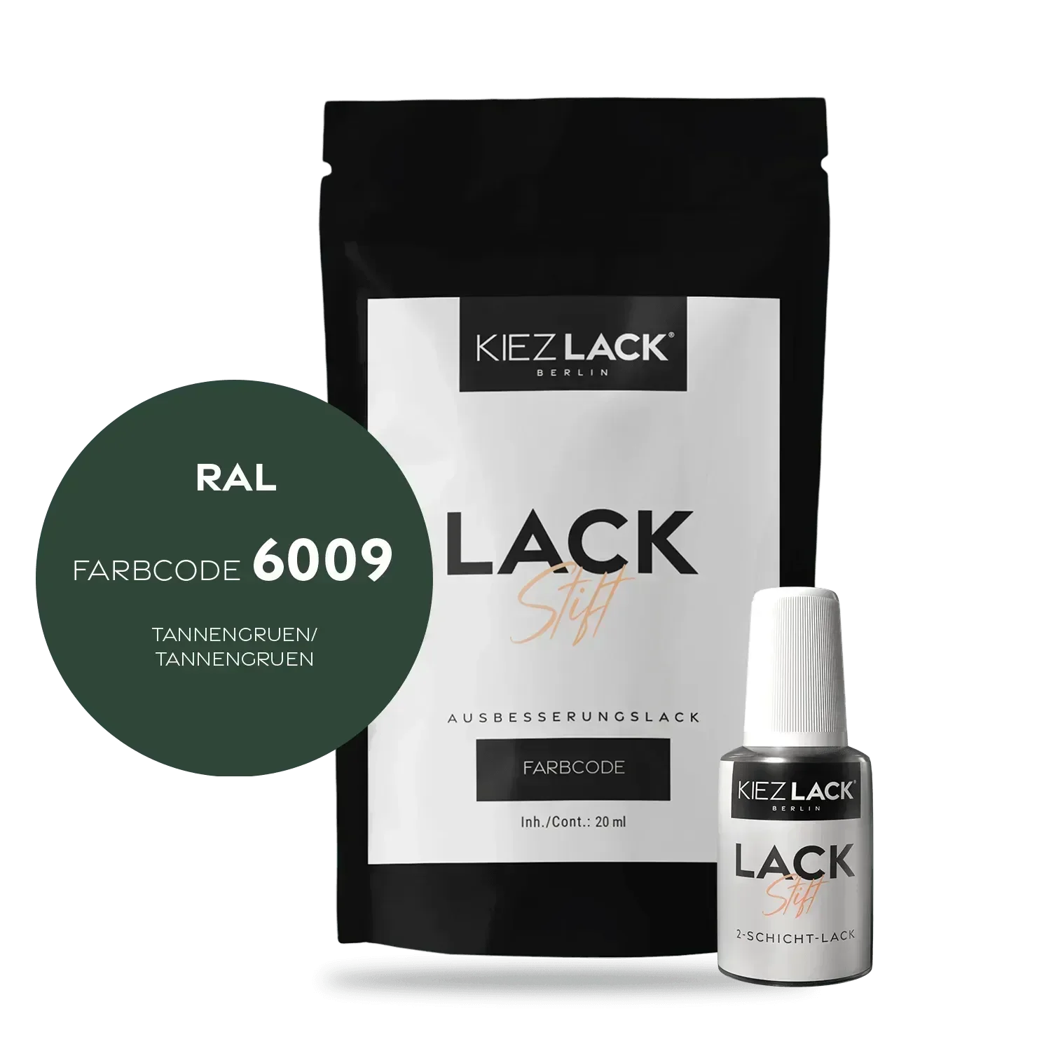Kiezlack Lackstift Autolack Lackstift RAL 6009 TANNENGRUEN
