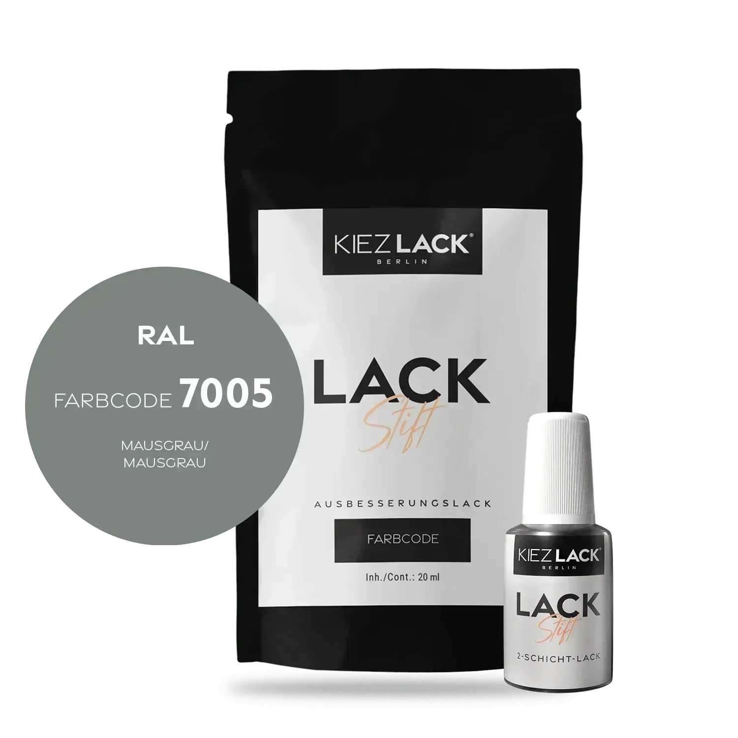 Kiezlack Lackstift Autolack Lackstift RAL 7005 MAUSGRAU