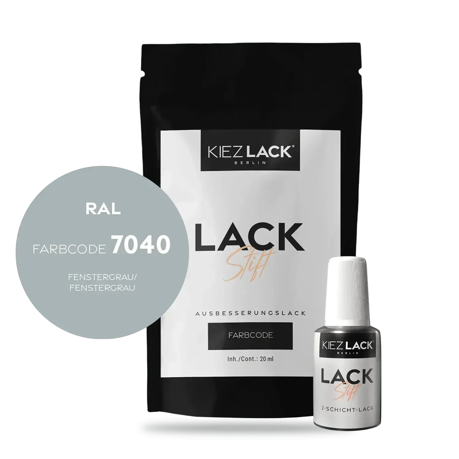 Kiezlack Lackstift Autolack Lackstift RAL 7040 FENSTERGRAU