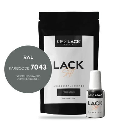 Kiezlack Lackstift Autolack Lackstift RAL 7043 VERKEHRSGRAU B