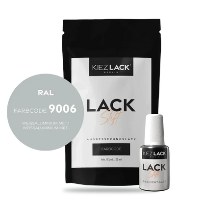 Kiezlack Lackstift Autolack Lackstift RAL 9006 WEISSALUMINIUM MET.