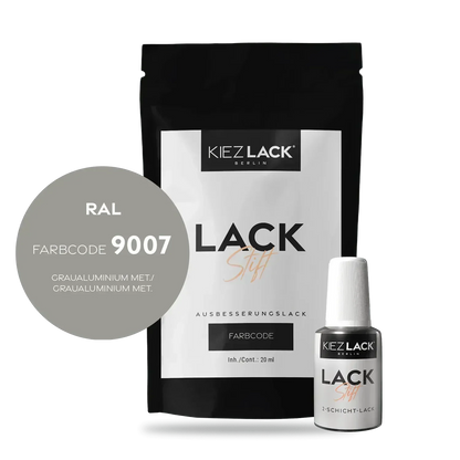 Kiezlack Lackstift Autolack Lackstift RAL 9007 GRAUALUMINIUM MET.