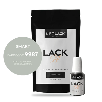 Kiezlack Lackstift Autolack Lackstift SMART 9987 COOL SILVER MET.