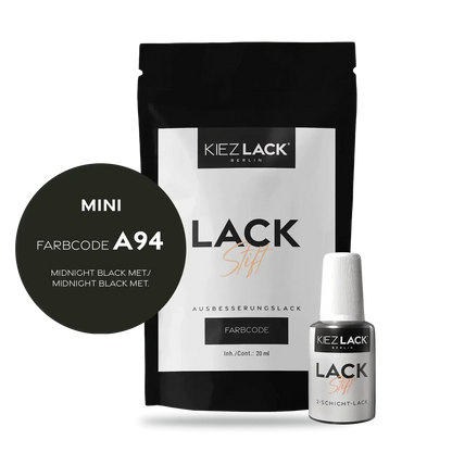 Kiezlack Lackstift Autolack Lackstift MINI A94 MIDNIGHT BLACK MET.