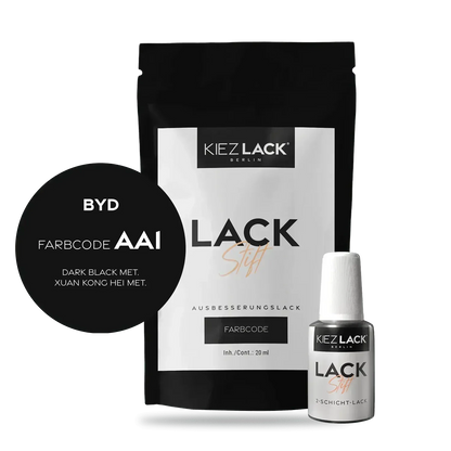 Kiezlack Lackstift Autolack Lackstift BYD AA1 DARK BLACK MET.