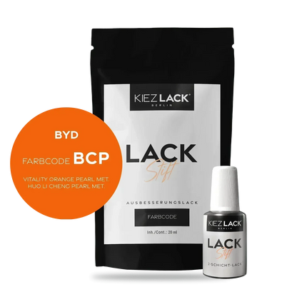 Kiezlack Lackstift Autolack Lackstift BYD BCP VITALITY ORANGE PEARL MET.