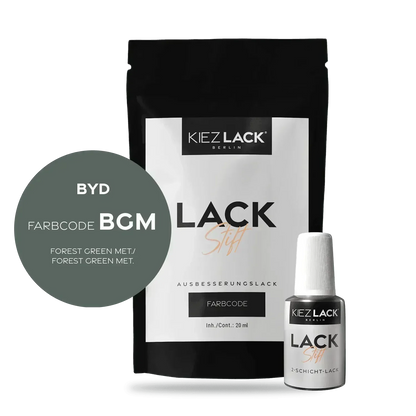 Kiezlack Lackstift + Klarlack Autolack Lackstift BYD BG ENVIRONMENTAL GREEN