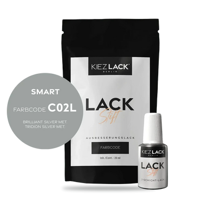 Kiezlack Lackstift Autolack Lackstift SMART C02L BRILLIANT SILVER MET.