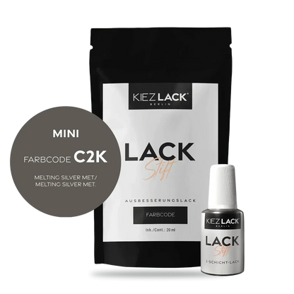 Kiezlack Lackstift Autolack Lackstift MINI C2K MELTING SILVER MET.