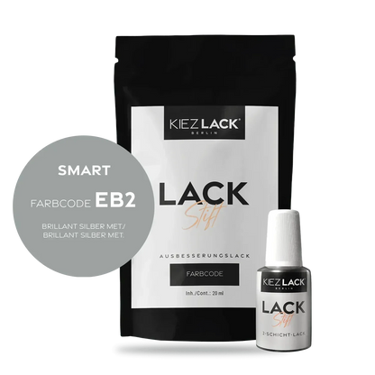 Kiezlack Lackstift Autolack Lackstift SMART EB2 BRILLANT SILBER MET.
