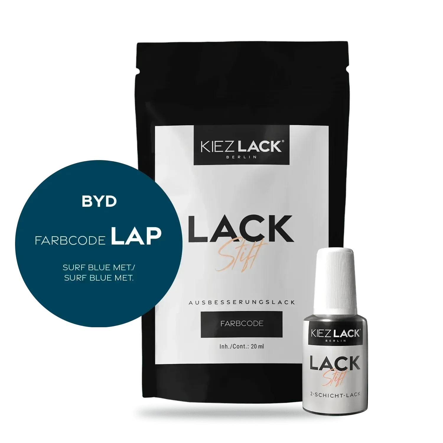 Kiezlack Lackstift Autolack Lackstift BYD LAP SURF BLUE MET.