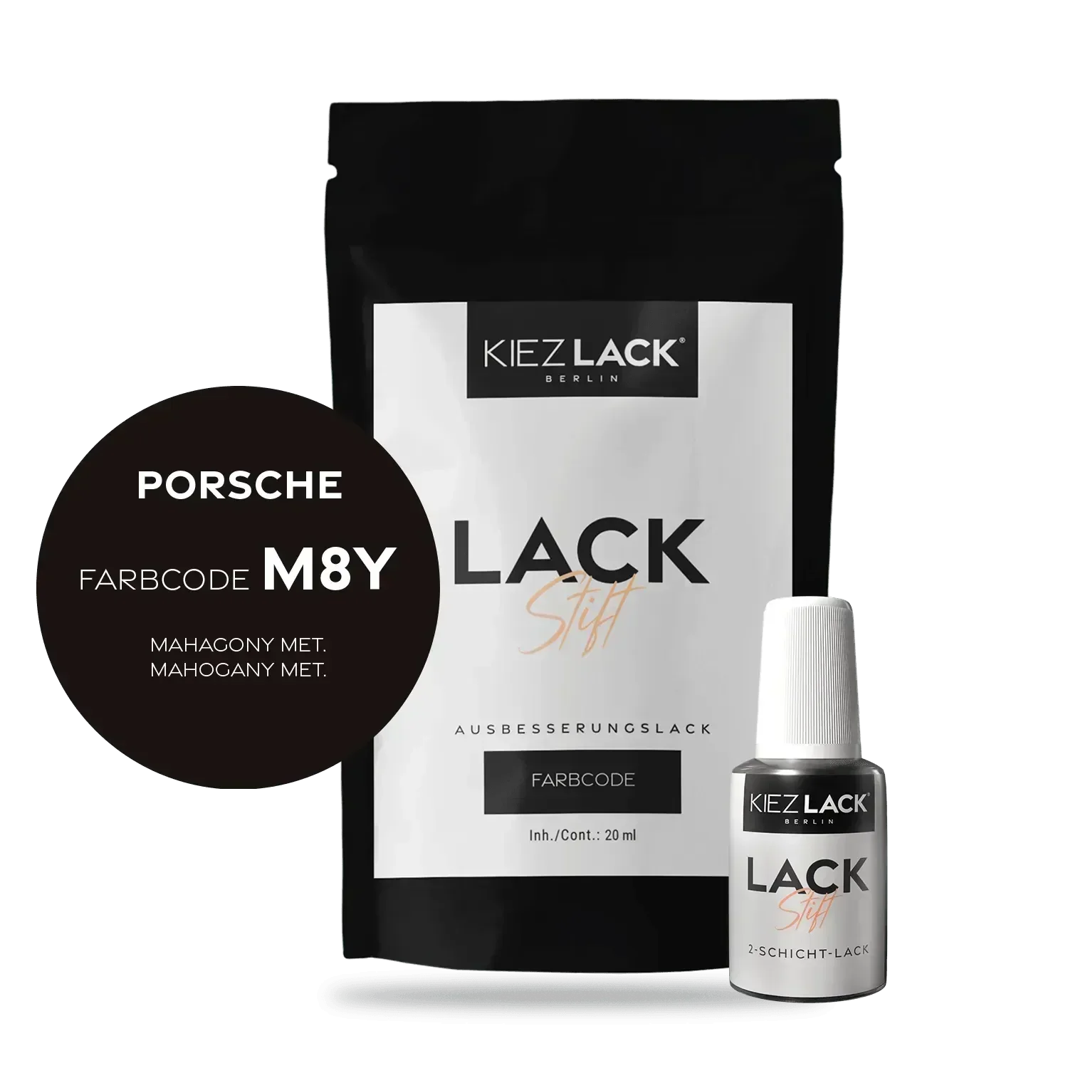 Kiezlack Lackstift Autolack Lackstift PORSCHE M8Y MAHAGONY MET.
