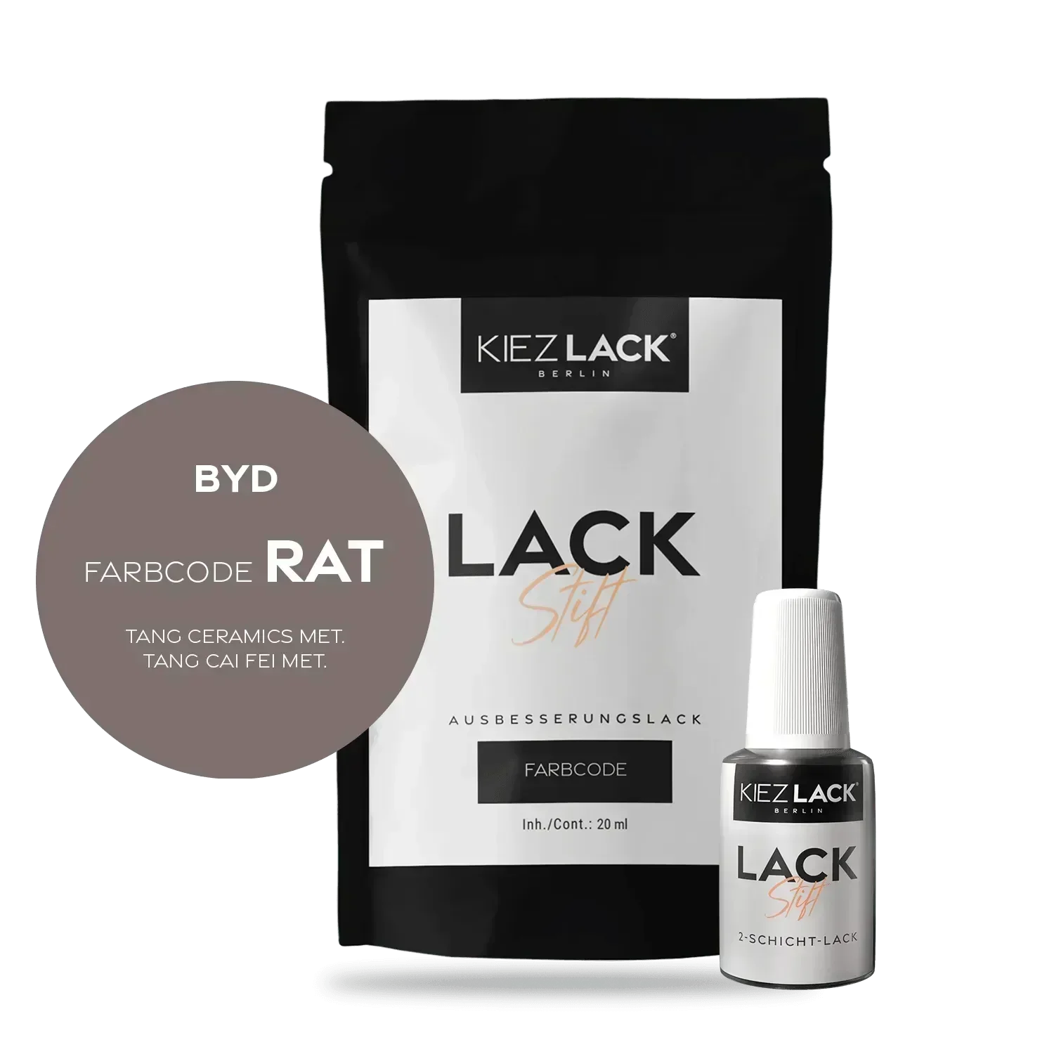 Kiezlack Lackstift Autolack Lackstift BYD RAT TANG CERAMICS MET.