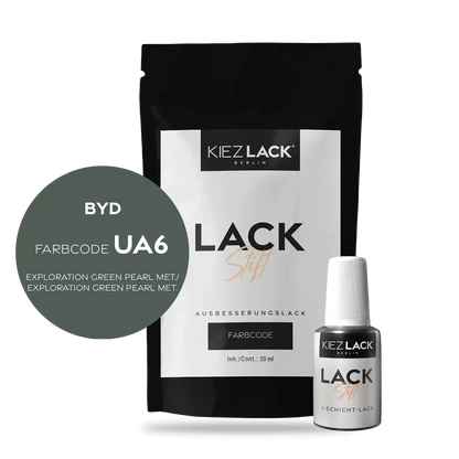 Kiezlack Lackstift Autolack Lackstift BYD UA6 EXPLORATION GREEN PEARL MET.