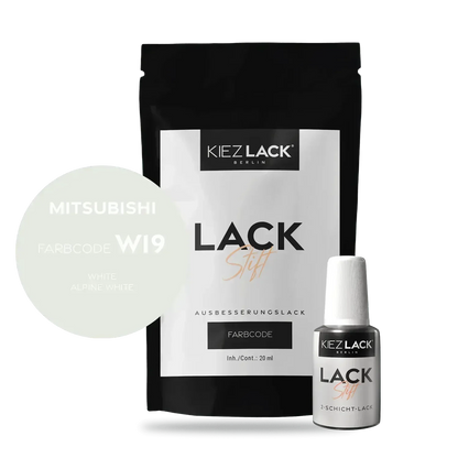 Kiezlack Lackstift Autolack Lackstift MITSUBISHI W19 WHITE