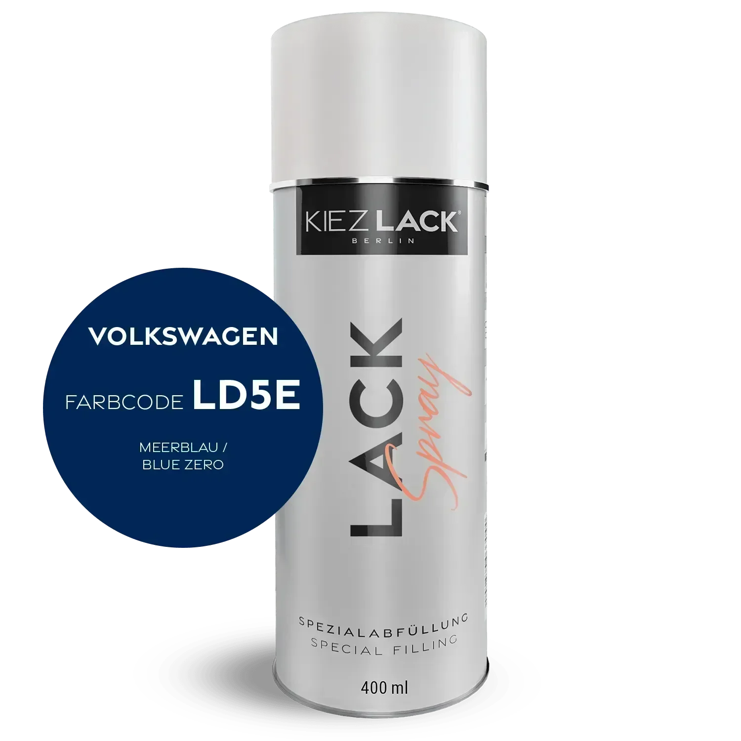 Kiezlack Lackspray Autolack Spraydose Volkswagen LD5E MEERBLAU