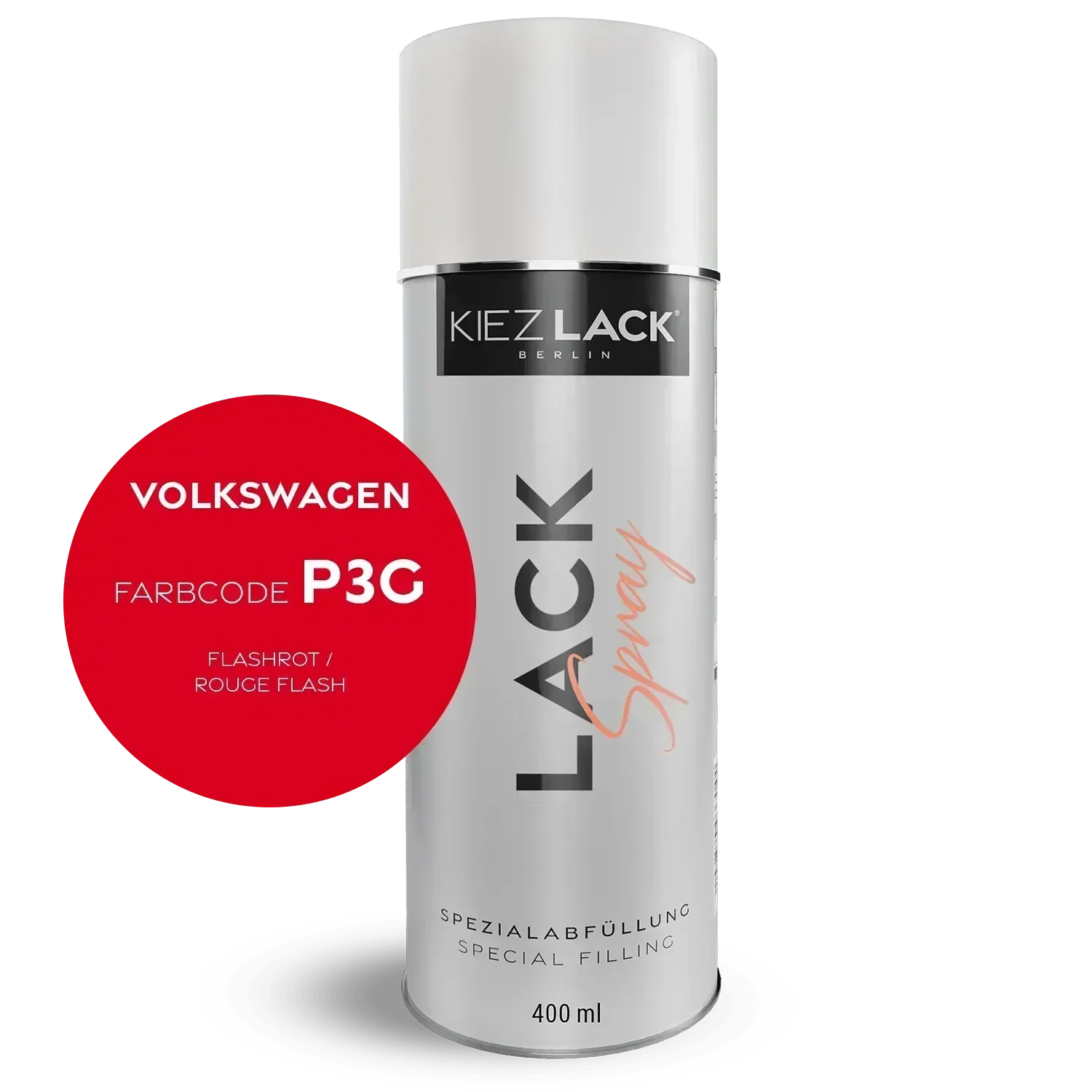 Kiezlack Lackspray Autolack Spraydose Volkswagen P3G FLASHROT