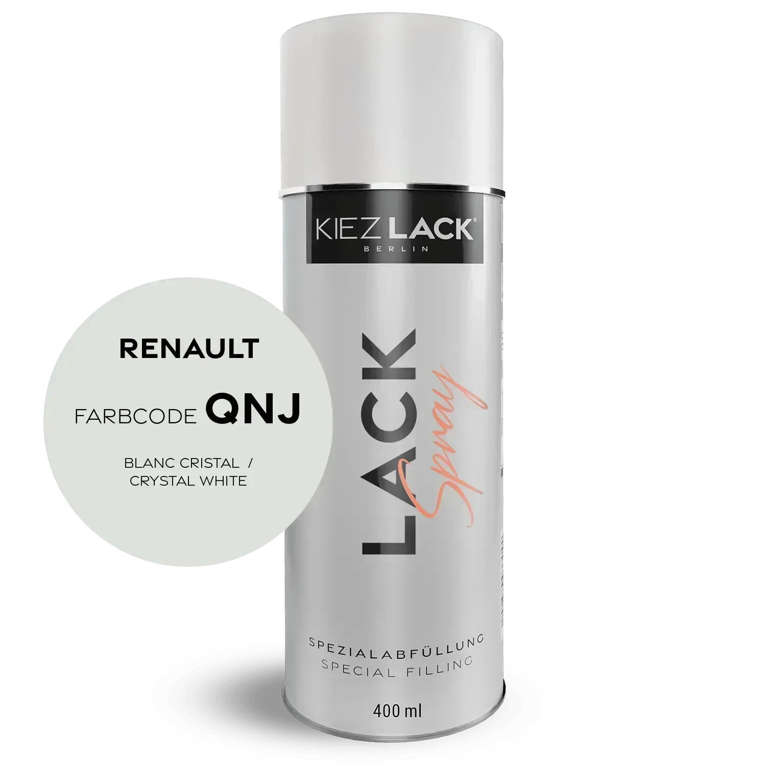 Kiezlack Autolack Spraydose Renault QNJ BLANC CRISTAL