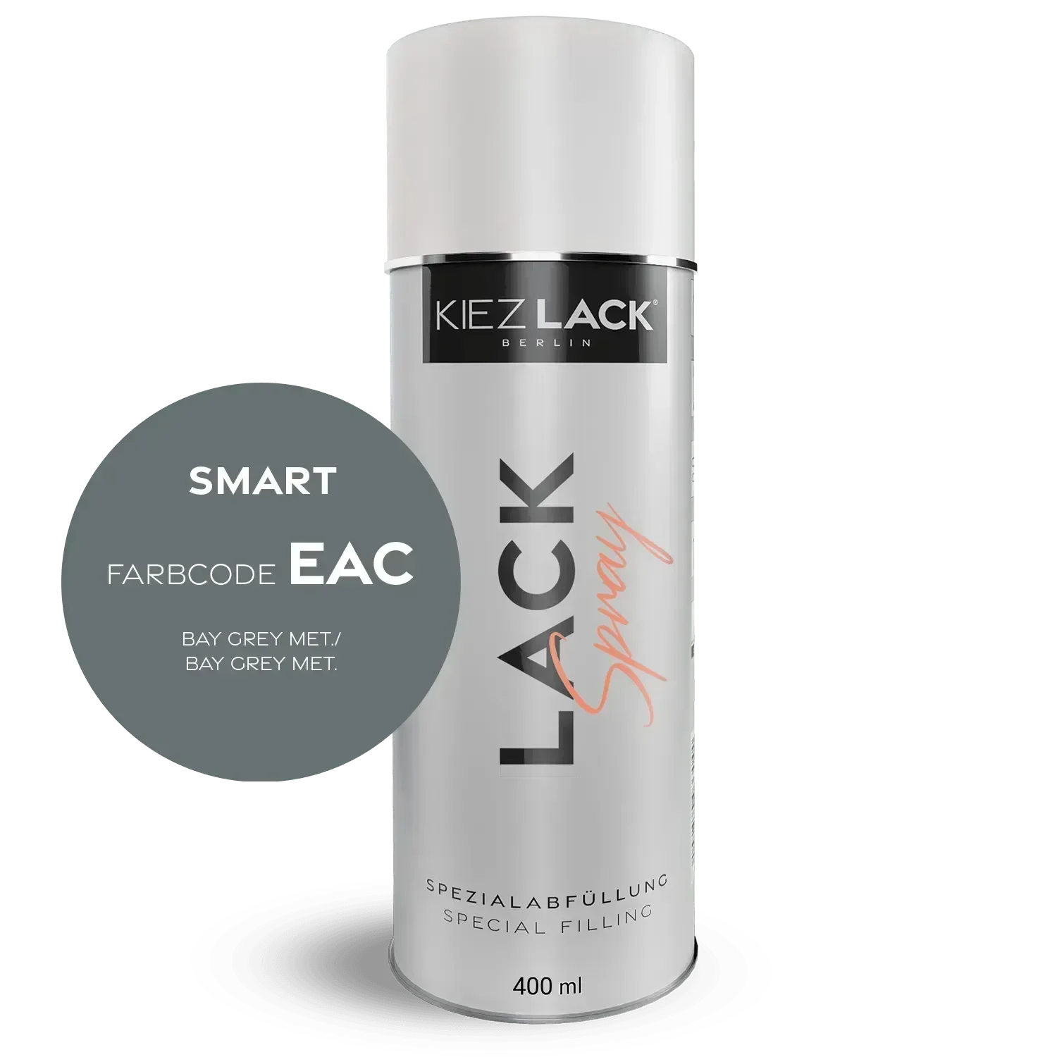 Kiezlack Lackspray Autolack Spraydose SMART EAC BAY GREY MET. Lackspray