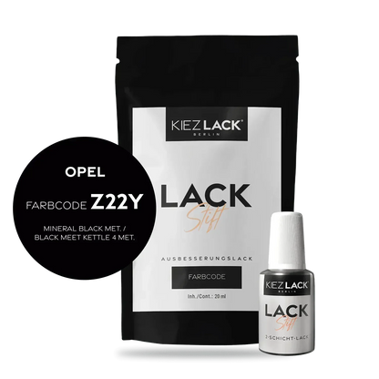 Kiezlack Lackstift Autolack Lackstift OPEL Z22Y MINERAL BLACK MET.